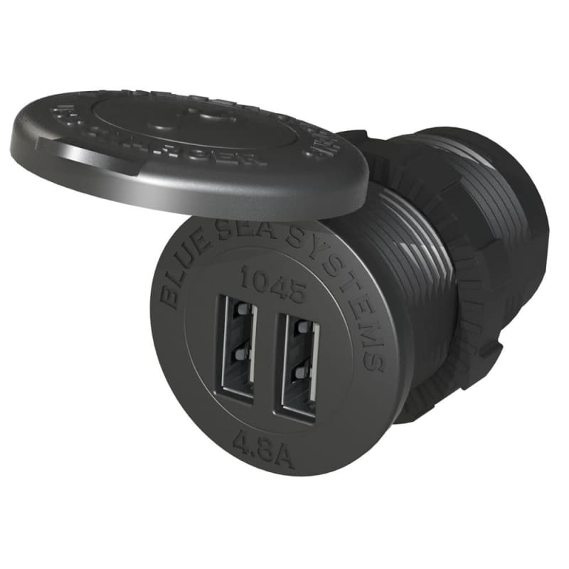 Blue Sea 1045 12/24V Dual USB Charger - 1-1/8 Socket Mount [1045] 1st Class Eligible, Brand_Blue Sea Systems, Electrical, Electrical | 
