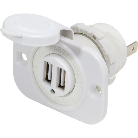 Blue Sea 12V DC Dual USB Charger Socket - White [1016200] 1st Class Eligible, Brand_Blue Sea Systems, Electrical, Electrical | Accessories