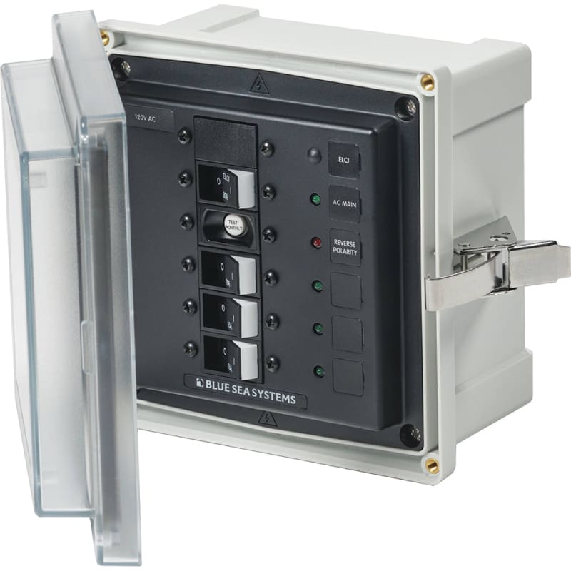 Blue Sea 3128 - SMS Panel Enclosure w/ELCI (30A) 3 Branch (15A) - 120V AC [3128] Brand_Blue Sea Systems, Electrical, Electrical | Electrical