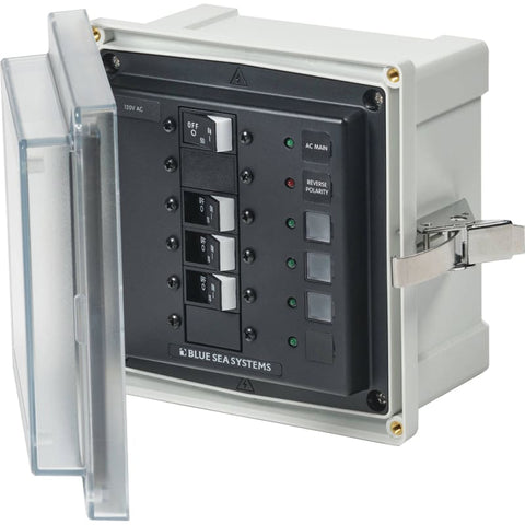 Blue Sea 3130 - SMS Panel Enclosure w/Main 3 Branch (15A) - 120V AC [3130] Brand_Blue Sea Systems, Electrical, Electrical | Electrical 