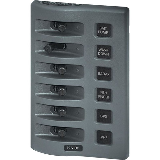 Blue Sea 4307 WeatherDeck 12V DC Waterproof Switch Panel - 6 Position [4307] Brand_Blue Sea Systems, Electrical, Electrical | Electrical 