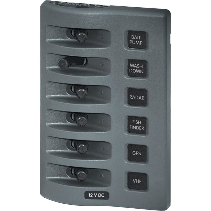 Blue Sea 4307 WeatherDeck 12V DC Waterproof Switch Panel - 6 Position [4307] Brand_Blue Sea Systems Electrical Electrical | Electrical