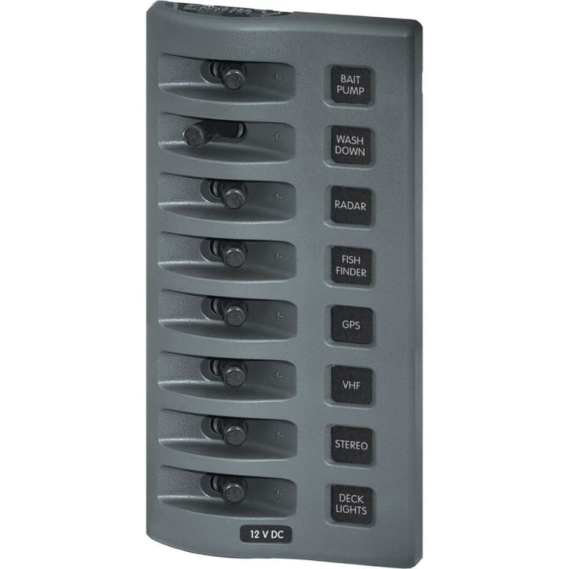 Blue Sea 4309 WeatherDeck 12V DC Waterproof Switch Panel - 8 Position [4309] Brand_Blue Sea Systems Electrical Electrical | Electrical