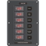 Blue Sea 4322 Circuit Breaker Switch Panel 6 Position - Gray [4322] Brand_Blue Sea Systems, Electrical, Electrical | Electrical Panels 