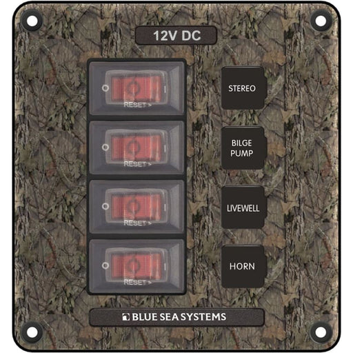 Blue Sea 4323 Circuit Breaker Switch Panel 4 Position - Camo [4323] 1st Class Eligible, Brand_Blue Sea Systems, Electrical, Electrical | 