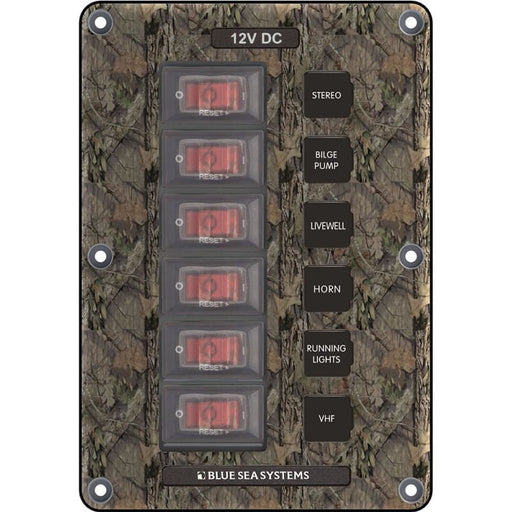 Blue Sea 4325 Circuit Breaker Switch Panel 6 Position - Camo [4325] 1st Class Eligible, Brand_Blue Sea Systems, Electrical, Electrical | 