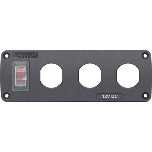 Blue Sea 4367 Water Resistant USB Accessory Panel - 15A Circuit Breaker 3x Blank Apertures [4367] 1st Class Eligible, Brand_Blue Sea 