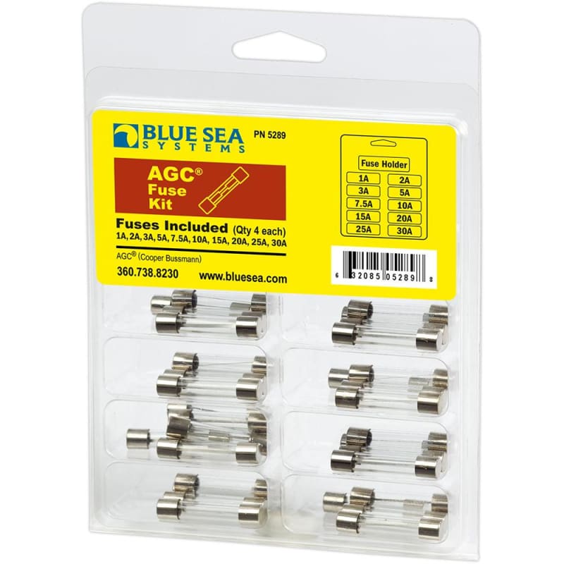 Blue Sea 5289 AGC Fuse Kit - 41-Piece [5289] 1st Class Eligible, Brand_Blue Sea Systems, Electrical, Electrical | Fuse Blocks & Fuses Fuse 