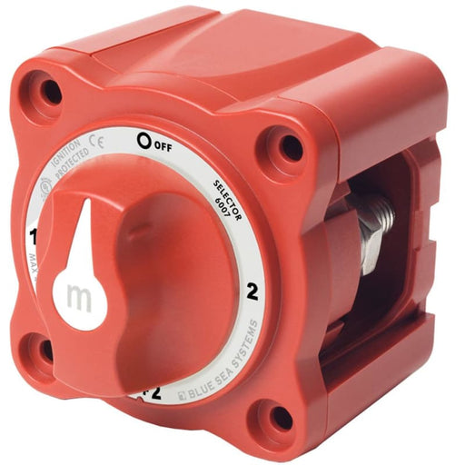Blue Sea 6007 m-Series (Mini) Battery Switch Selector Four Position Red [6007] 1st Class Eligible, Brand_Blue Sea Systems, Electrical, 