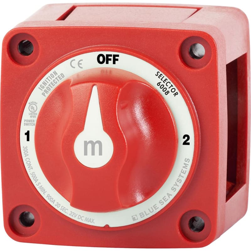 Blue Sea 6008 M-Series Battery Switch 3 Position - Red [6008] Brand_Blue Sea Systems, Electrical, Electrical | Battery Management Battery 