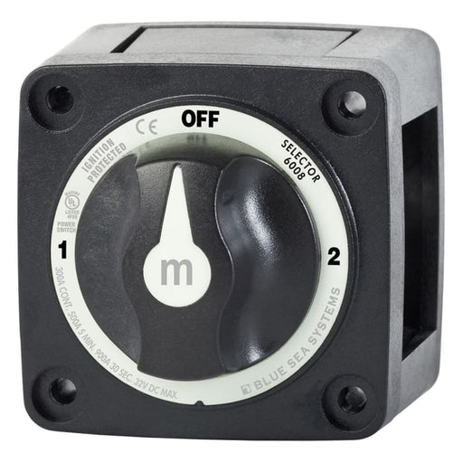 Blue Sea 6008200 m-Series Selector 3 Position Battery Switch - Black [6008200] 1st Class Eligible, Brand_Blue Sea Systems, Electrical, 