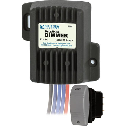 Blue Sea 7508 DeckHand Dimmer - 25 Amp/12V [7508] Brand_Blue Sea Systems, Electrical, Electrical | Switches & Accessories Switches & 