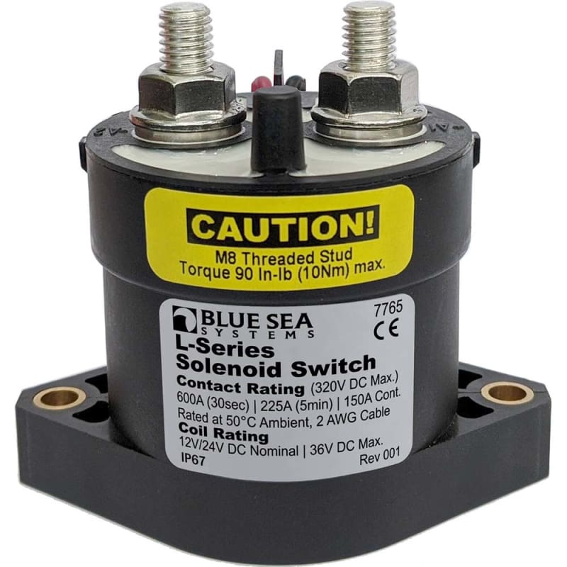 Blue Sea 7765 L-Series Solenoid Switch - 50A - 12/24V DC [7765] Brand_Blue Sea Systems, Electrical, Electrical | Battery Management Battery 