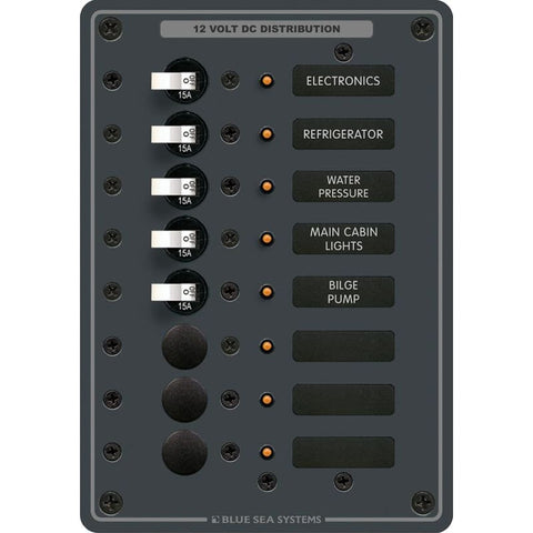 Blue Sea 8023 DC 8 Position Circuit Breaker - White Switches [8023] Brand_Blue Sea Systems, Electrical, Electrical | Electrical Panels 