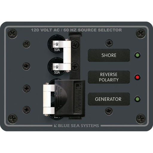 Blue Sea 8061 AC Toggle Source Selector 120V AC - 50AMP [8061] Brand_Blue Sea Systems, Electrical, Electrical | Electrical Panels Electrical