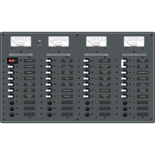 Blue Sea 8095 AC Main +8 Positions / DC Main +29 Positions Toggle Circuit Breaker Panel (White Switches) [8095] Brand_Blue Sea Systems, 