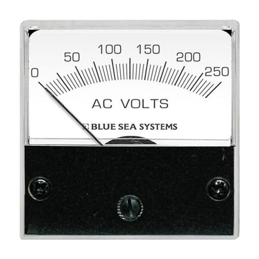 Blue Sea 8245 AC Analog Micro Voltmeter - 2 Face 0-250 Volts AC [8245] 1st Class Eligible, Brand_Blue Sea Systems, Electrical, Electrical | 