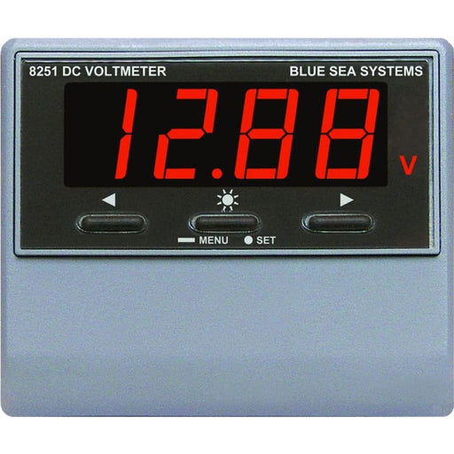 Blue Sea 8251 DC Digital Voltmeter w/Alarm [8251] 1st Class Eligible, Brand_Blue Sea Systems, Electrical, Electrical | Meters & Monitoring 