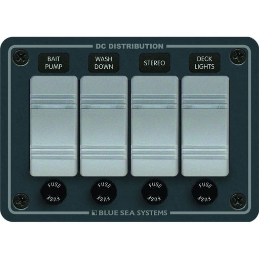 Blue Sea 8262 Waterproof Panel 4 Position - Slate Grey [8262] Brand_Blue Sea Systems, Electrical, Electrical | Electrical Panels Electrical 
