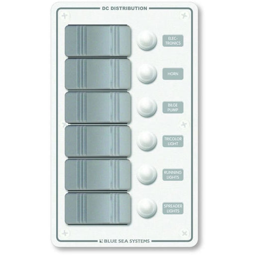 Blue Sea 8273 Water Resistant Panel - 6 Position - White - Vertical [8273] Brand_Blue Sea Systems, Electrical, Electrical | Electrical 