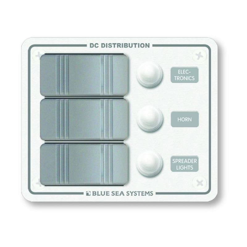Blue Sea 8274 Water Resistant Panel - 3 Position - White - Vertical Mount [8274] Brand_Blue Sea Systems, Electrical, Electrical | Electrical