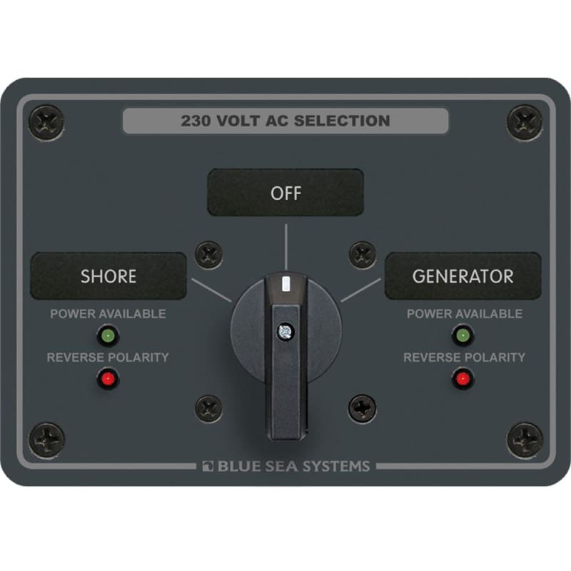 Blue Sea 8359 AC Rotary Switch Panel 30 Ampere 2 Positions + OFF 2 Pole [8359] Brand_Blue Sea Systems, Electrical, Electrical | Electrical 
