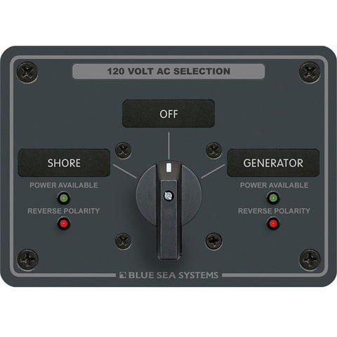 Blue Sea 8367 AC Rotary Switch Panel 30 Ampere 2 Positions + OFF 2 Pole [8367] Brand_Blue Sea Systems, Electrical, Electrical | Electrical 