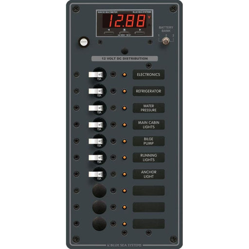 Blue Sea 8402 DC 10 Position w/Multi-Function Meter [8402] Brand_Blue Sea Systems, Electrical, Electrical | Electrical Panels Electrical 