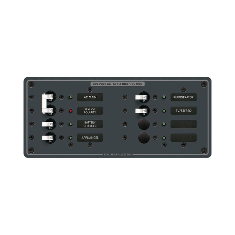Blue Sea 8512 Breaker Panel - AC Main + 6 Position - White [8512] Brand_Blue Sea Systems, Electrical, Electrical | Electrical Panels 