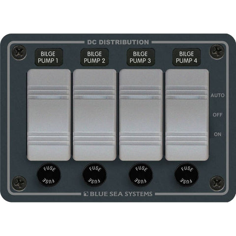 Blue Sea 8666 Contura 4 Bilge Pump Control Panel [8666] Brand_Blue Sea Systems, Electrical, Electrical | Switches & Accessories Switches & 