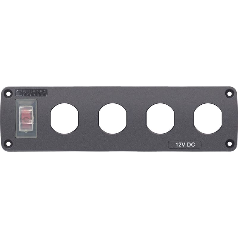 Blue Sea Water Resistant USB Accessory Panel - 15A Circuit Breaker 4x Blank Apertures [4369] Brand_Blue Sea Systems, Electrical, Electrical 