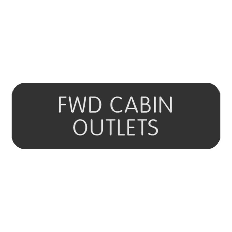 Blue SeaLarge Format Label - FWD Cabin Outlets [8063-0218] Brand_Blue Sea Systems Electrical Electrical | Switches & Accessories Switches &