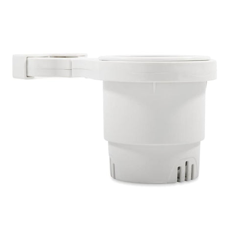 Camco Clamp-On Rail Mounted Cup Holder - Small for Up to 1-1/4 Rail - White [53086] Boat Outfitting, Boat Outfitting | Deck / Galley, 