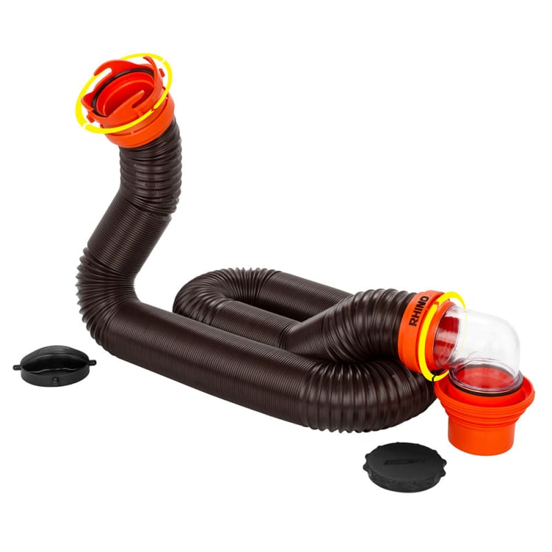 Camco RhinoFLEX 15 Sewer Hose Kit w/4 In 1 Elbow Caps [39761] Automotive/RV, Automotive/RV | Sanitation, Brand_Camco Sanitation CWR