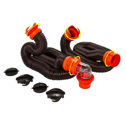 Camco RhinoFLEX 20 Sewer Hose Kit w/4 In 1 Elbow Caps [39741] Automotive/RV, Automotive/RV | Sanitation, Brand_Camco Sanitation CWR