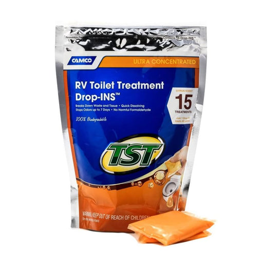 Camco TST Orange RV Toilet Treatment Drop-Ins *15-Pack [41189] Brand_Camco, Marine Plumbing & Ventilation, Marine Plumbing & Ventilation | 