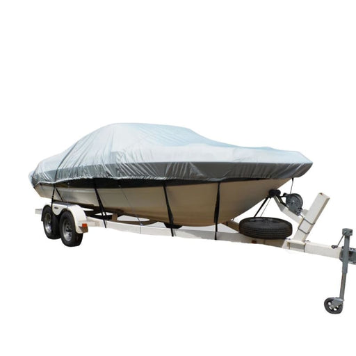Carver Flex-Fit PRO Polyester Size 1 Boat Cover f/V-Hull Fishing Boats Jon Boats - Grey [79001] Boat Outfitting, Boat Outfitting | Winter