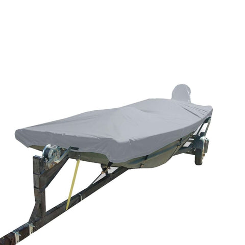 Carver Poly-Flex II Styled-to-Fit Boat Cover f/12.5 Open Jon Boats - Grey [74200F-10] Boat Outfitting, Boat Outfitting | Winter Covers,