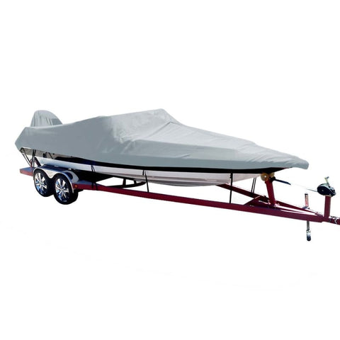 Carver Poly-Flex II Styled-to-Fit Boat Cover f/18.5 Ski Boats with Low Profile Windshield - Grey [74018F-10] Boat Outfitting, Boat