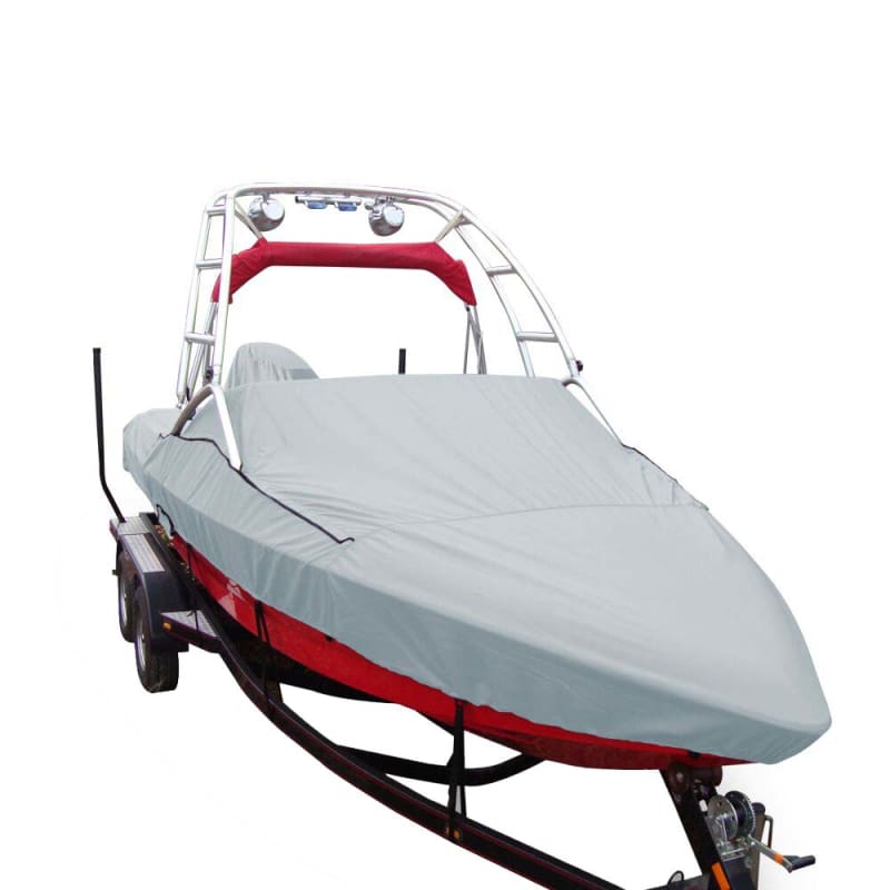 Carver Sun-DURA Specialty Boat Cover f/18.5 Sterndrive V-Hull Runabouts w/Tower - Grey [97123S-11] Boat Outfitting, Boat Outfitting | Winter