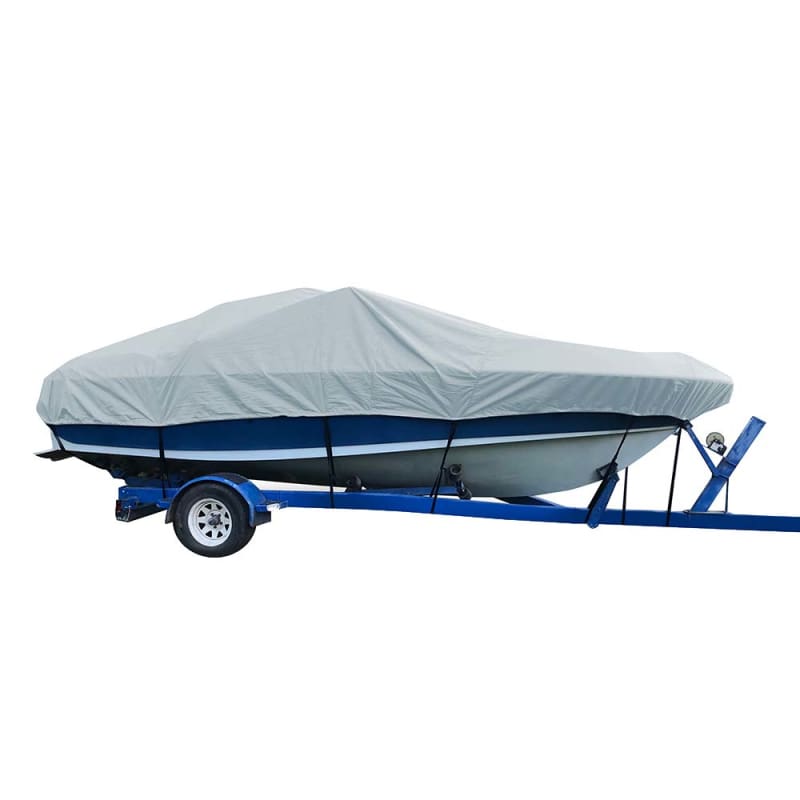 Carver Sun-DURA Styled-to-Fit Boat Cover f/19.5 V-Hull Low Profile Cuddy Cabin Boats w/Windshield Rails - Grey [77719S-11] Boat Outfitting,