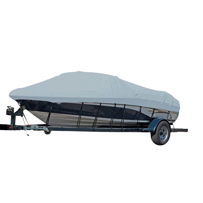 Carver Sun-DURA Styled-to-Fit Boat Cover f/25.5 Sterndrive V-Hull Runabout Boats (Including Eurostyle) w/Windshield Hand/Bow Rails - Grey