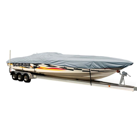 Carver Sun-DURA Styled-to-Fit Boat Cover f/29.5 Performance Style Boats - Grey [74329S-11] Boat Outfitting, Boat Outfitting | Winter Covers,
