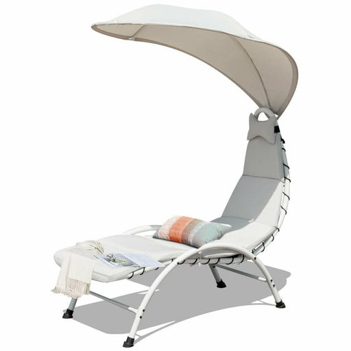 Chaise Lounger Chair with Canopy BEIGE beach, outdoor, outdoor furniture, Outdoor | Accessories, Outdoor | Camping beach accessories K-R-S-I