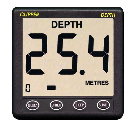 Clipper Depth Instrument w/Thru Hull Transducer & Cover [CL-D] Brand_Clipper, Marine Navigation & Instruments, Marine Navigation & 