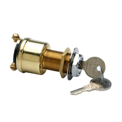 Cole Hersee 2 Position Brass Ignition Switch [M-489-BP] 1st Class Eligible, Brand_Cole Hersee, Electrical, Electrical | Switches &