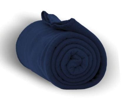 Deluxe Fleece Throw Blanket (Solid Colors) Navy BLANKETS fleece Throw Blankets Fleece K-R-S-I