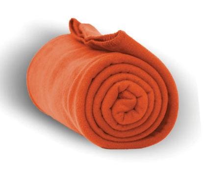 Deluxe Fleece Throw Blanket (Solid Colors) Orange BLANKETS fleece Throw Blankets Fleece K-R-S-I