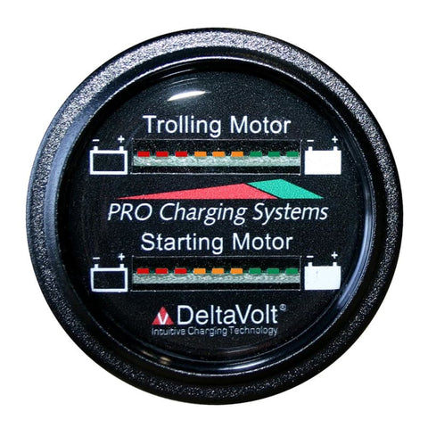 Dual Pro Battery Fuel Gauge - Marine Dual Read Battery Monitor - 12V/24V System - 15 Battery Cable [BFGWOM1524V/12V] Brand_Dual Pro,