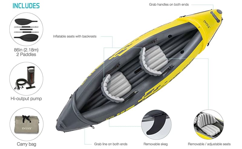 Explorer K2 2 Person Kayak - 68307EP KAYAK, Paddlesports | Inflatable Kayaks/SUPs, Watersports | Inflatable Kayaks/SUPs Inflatable 